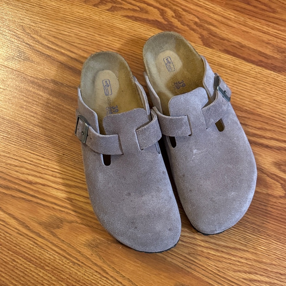 Light purple Suede Birkenstock Bostons